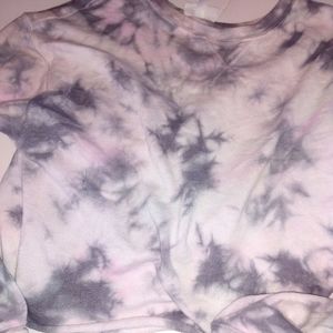 Colsie crop marbled sweatshirt